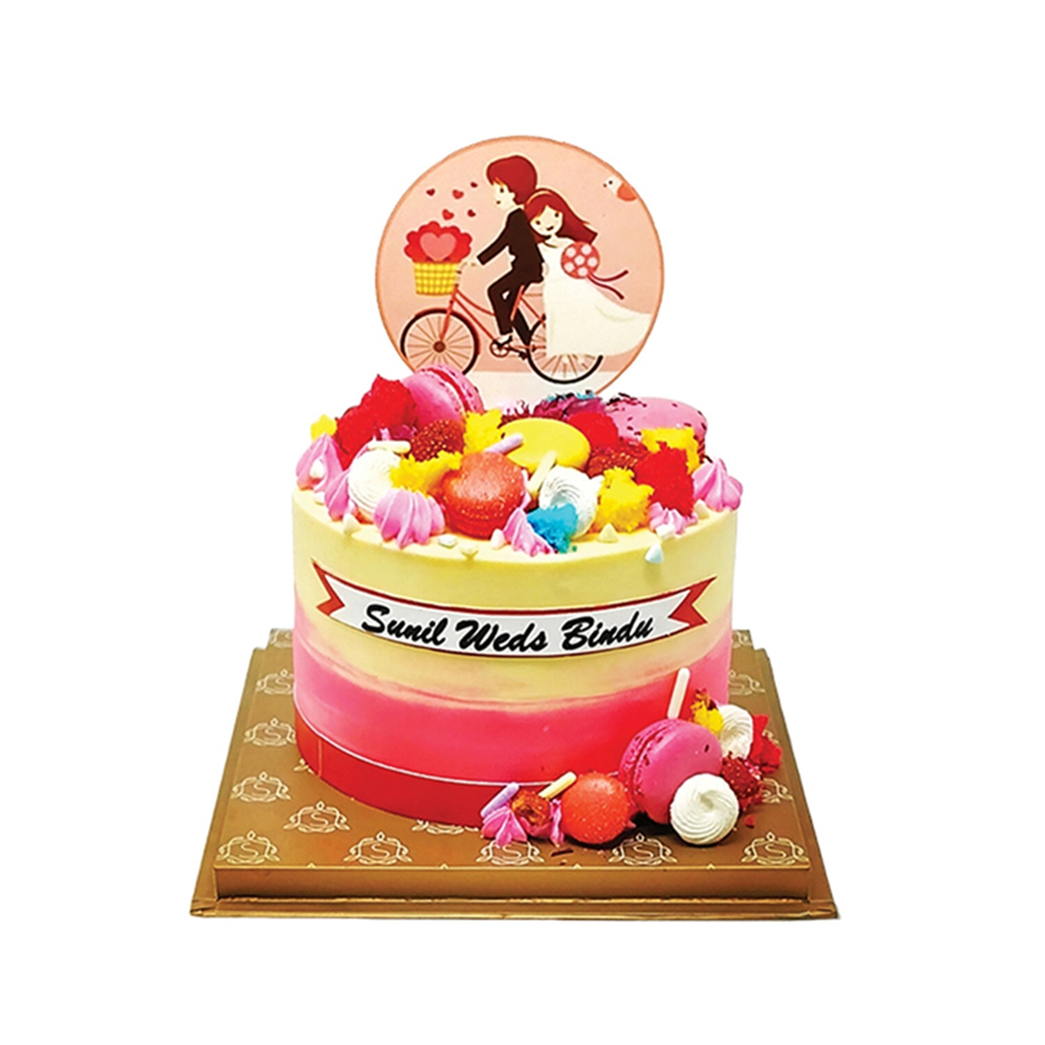 Wedding Bells Macaron Cake