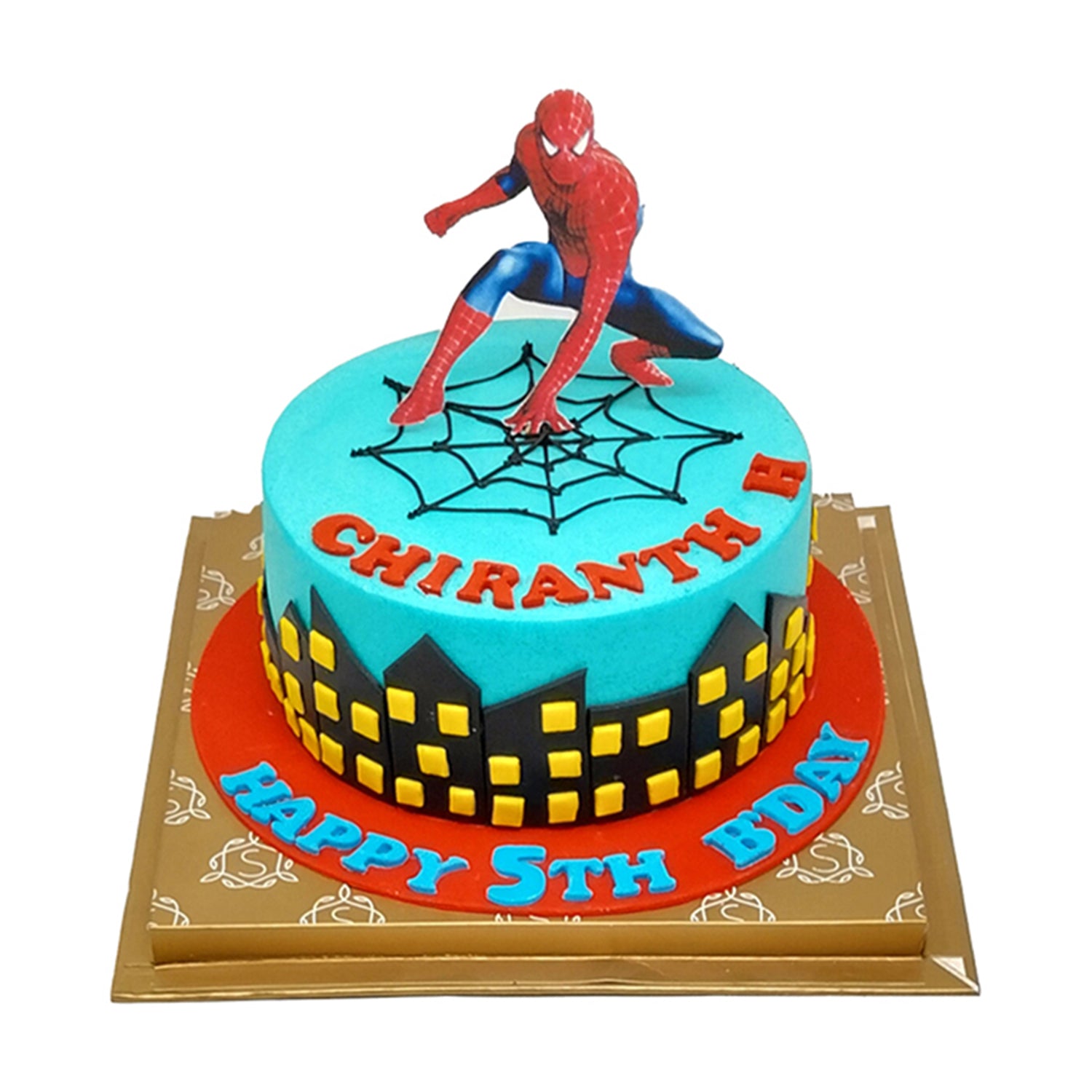 Spiderman Web Cake