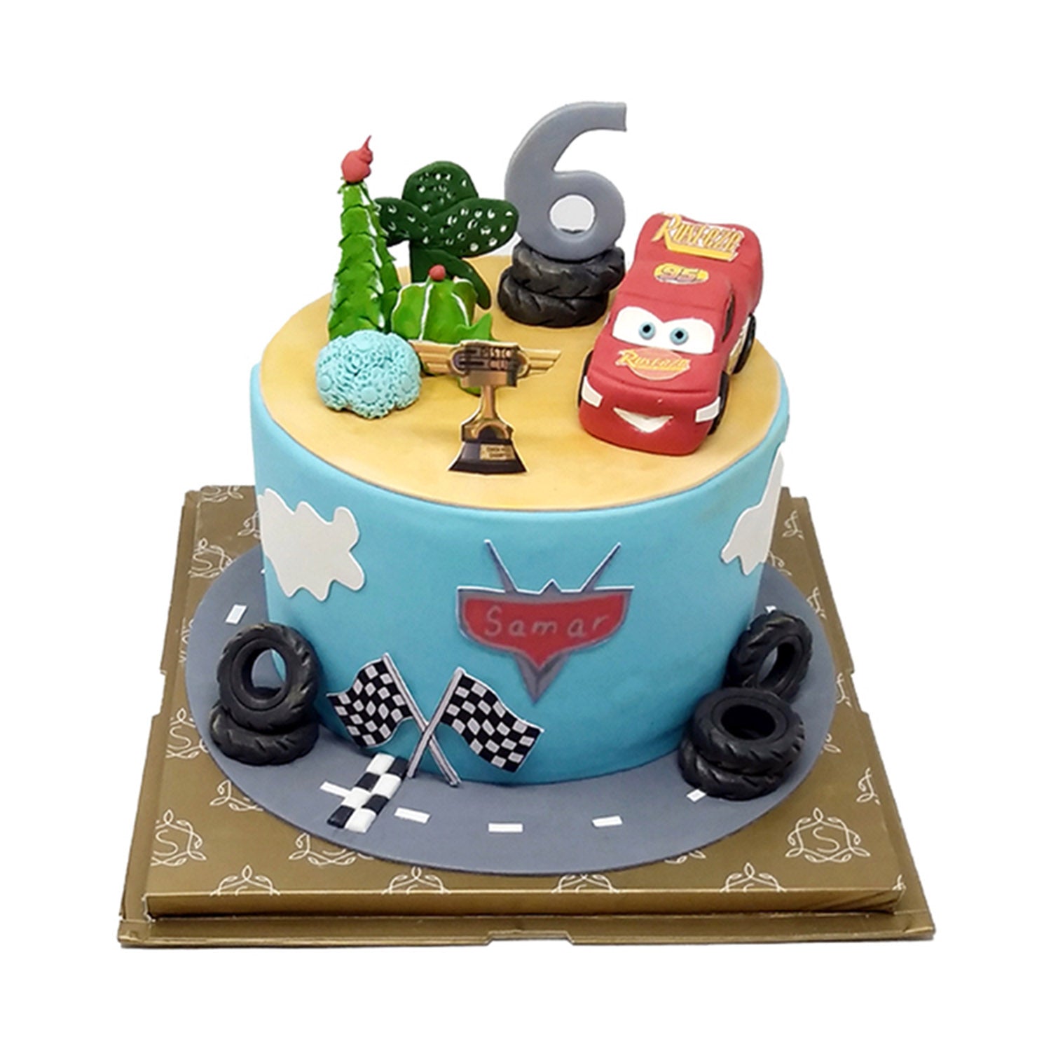 Cars Theme Cake