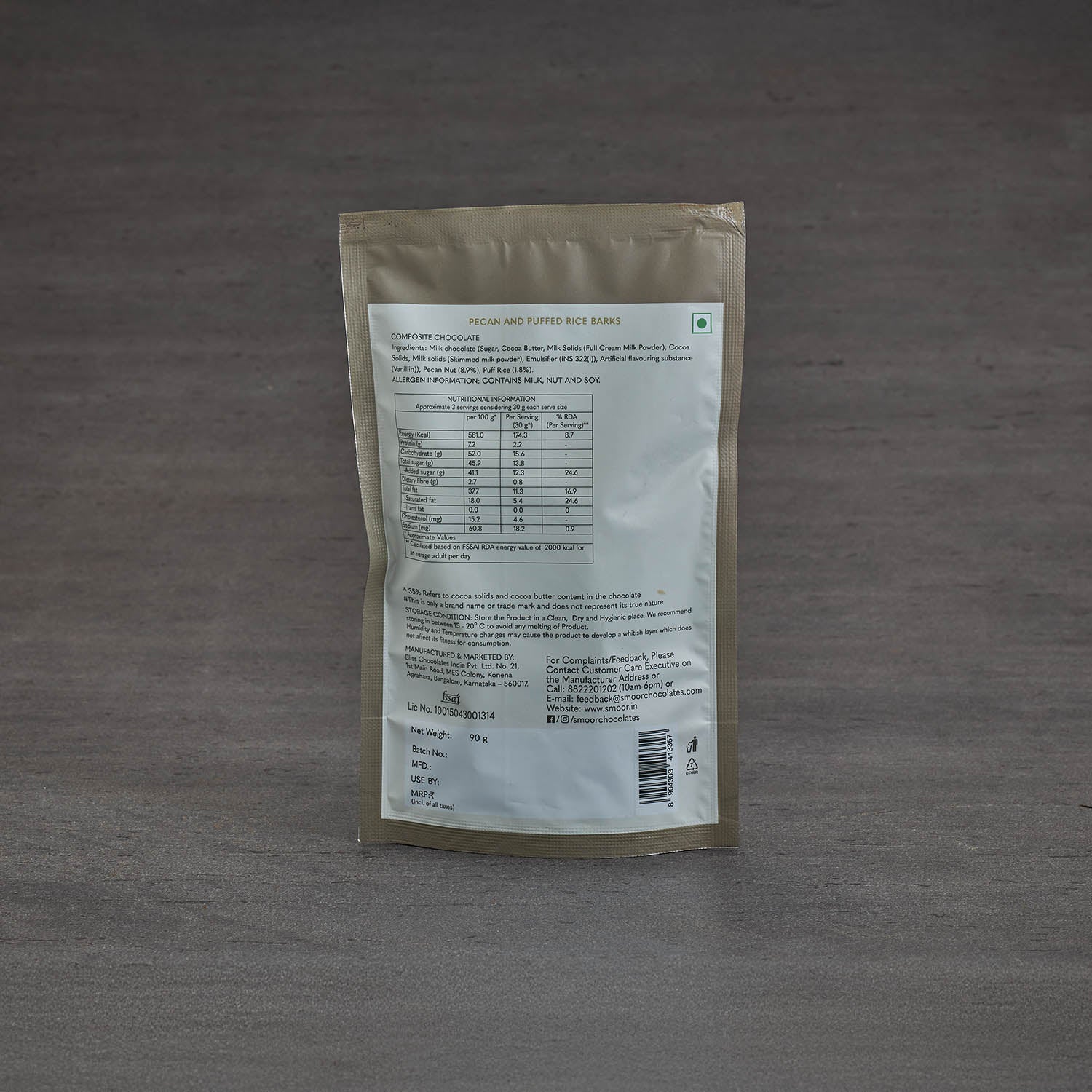 35% Pecan and Puffed Rice Barks