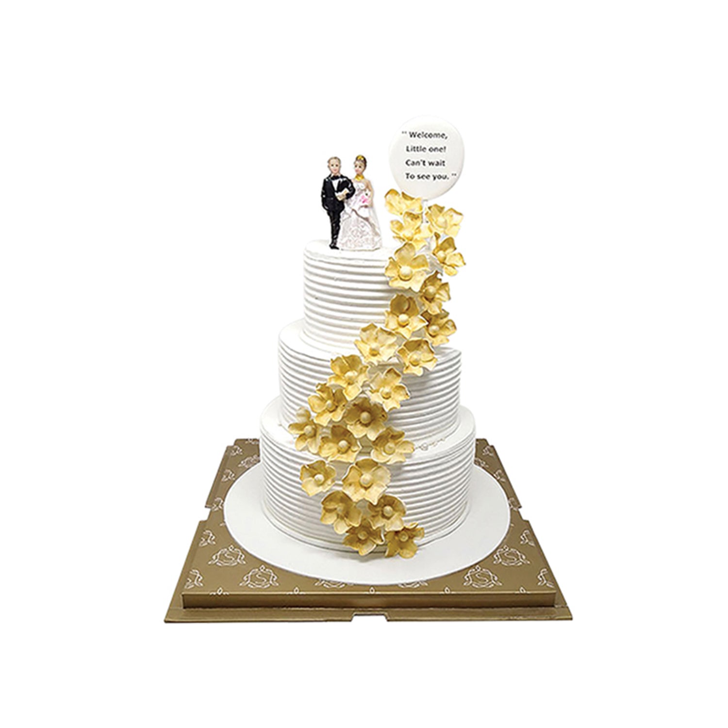 Floral 3 tier Wedding cake