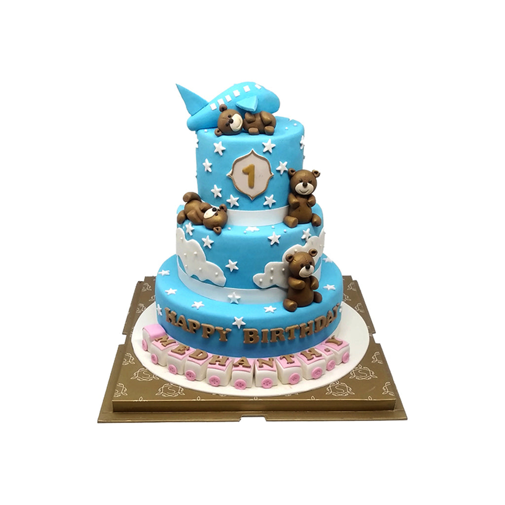 3 Tier Teddy Bear Cake