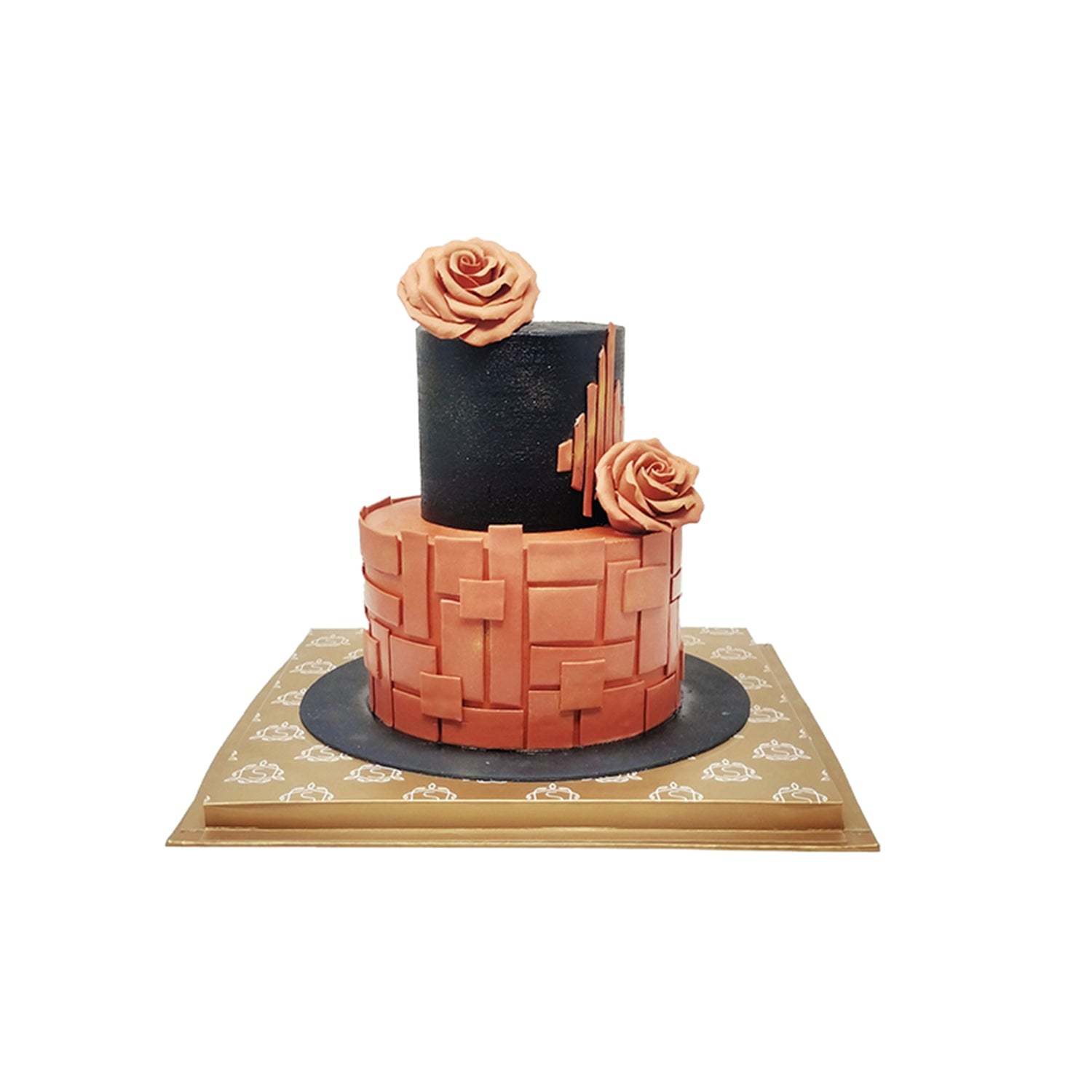 Brown Rose Wall Cake