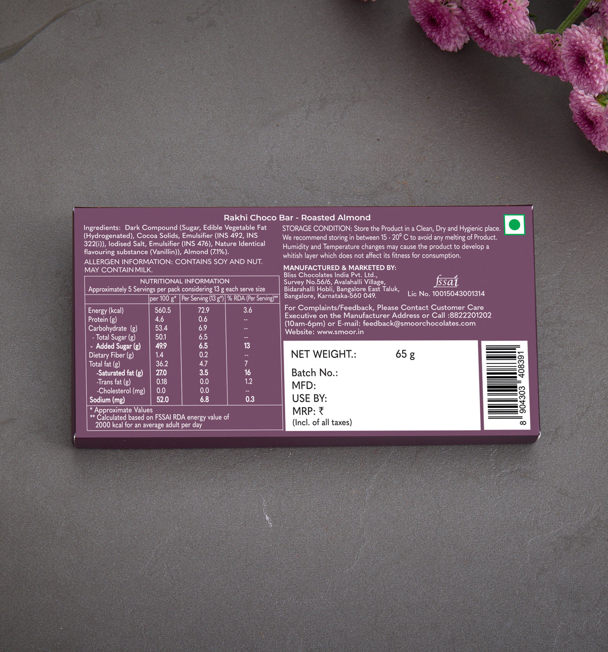 Rakhi Choco Bar (Roasted Almond)