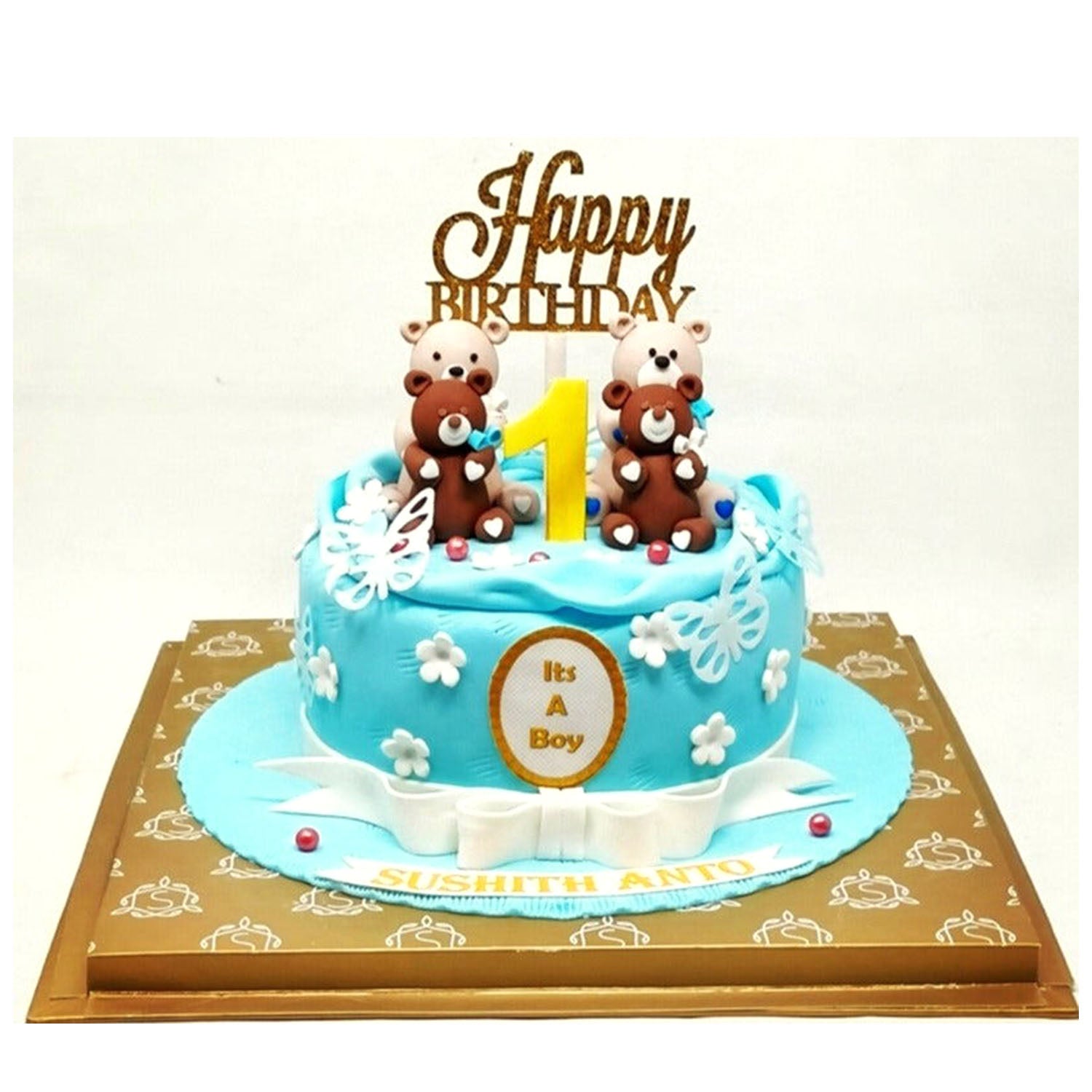 Teddy Baby Shower Cake