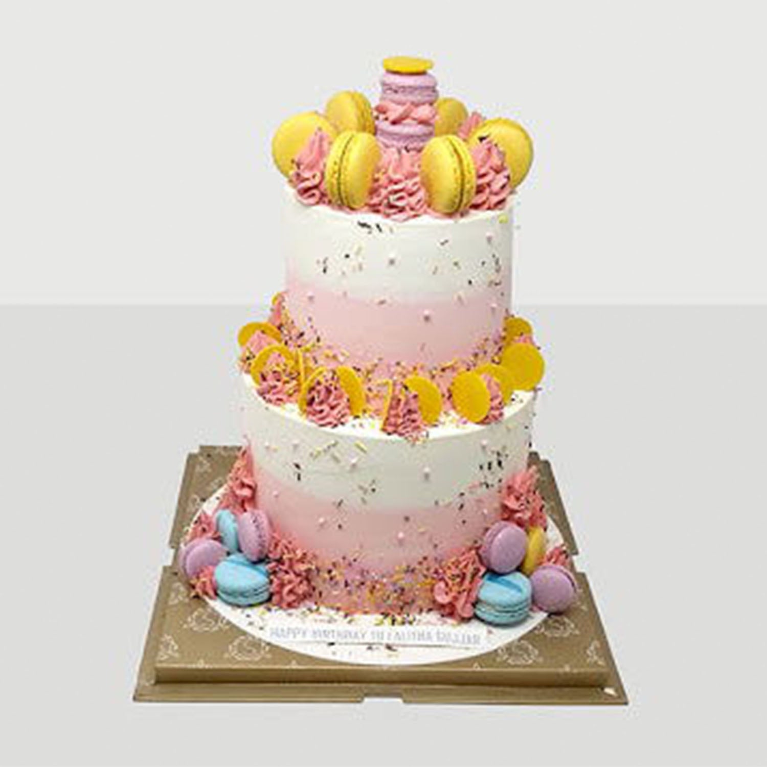 2 Tier Macaron Cake