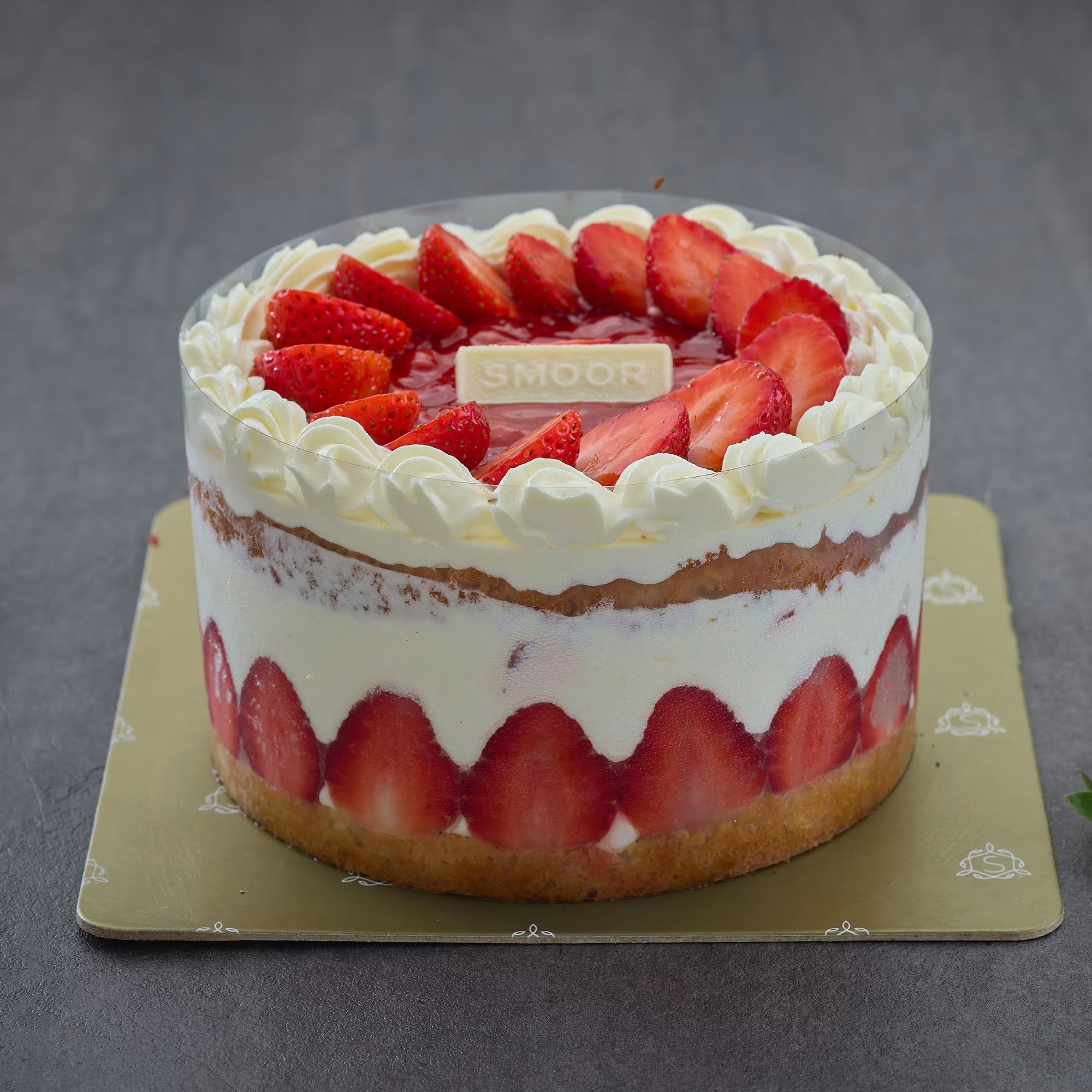 Classic Strawberry Custard cake