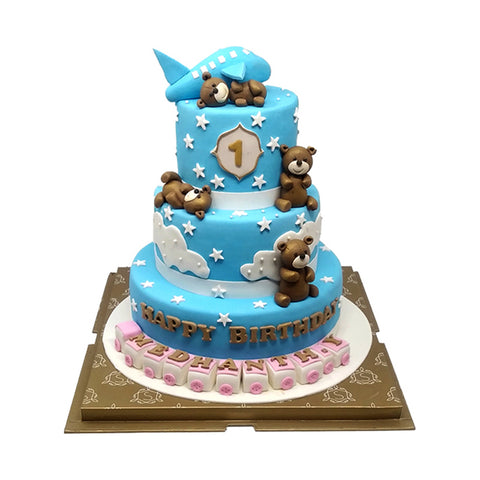 3 Tier Teddy Bear Cake