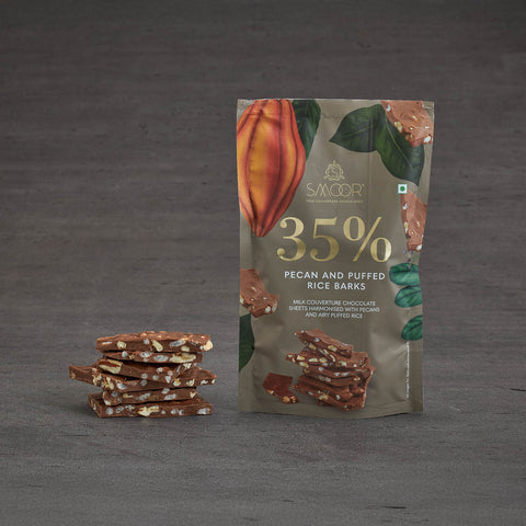 35% Pecan and Puffed Rice Barks