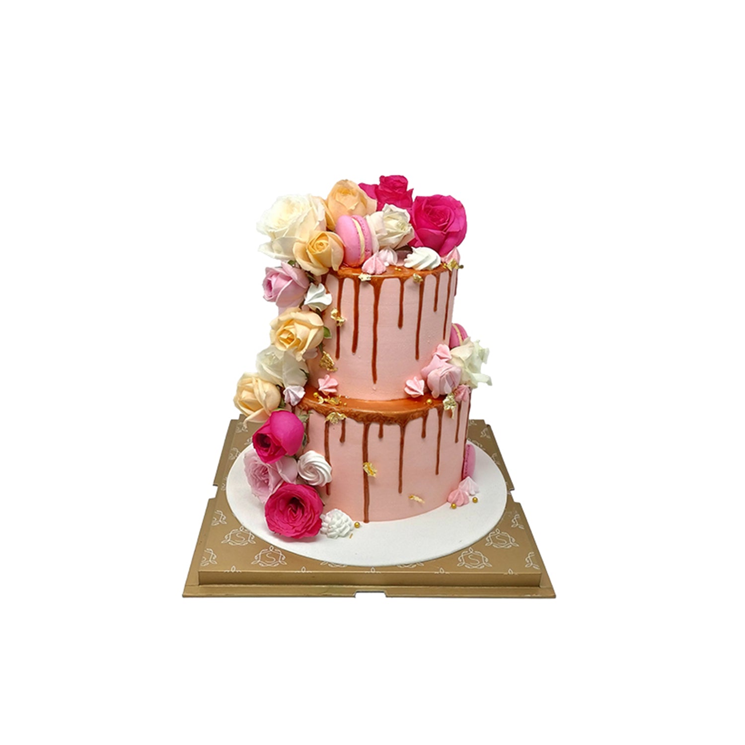 Macaron Flower Cake