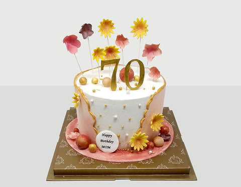 70 th Flower Cake - Smoor