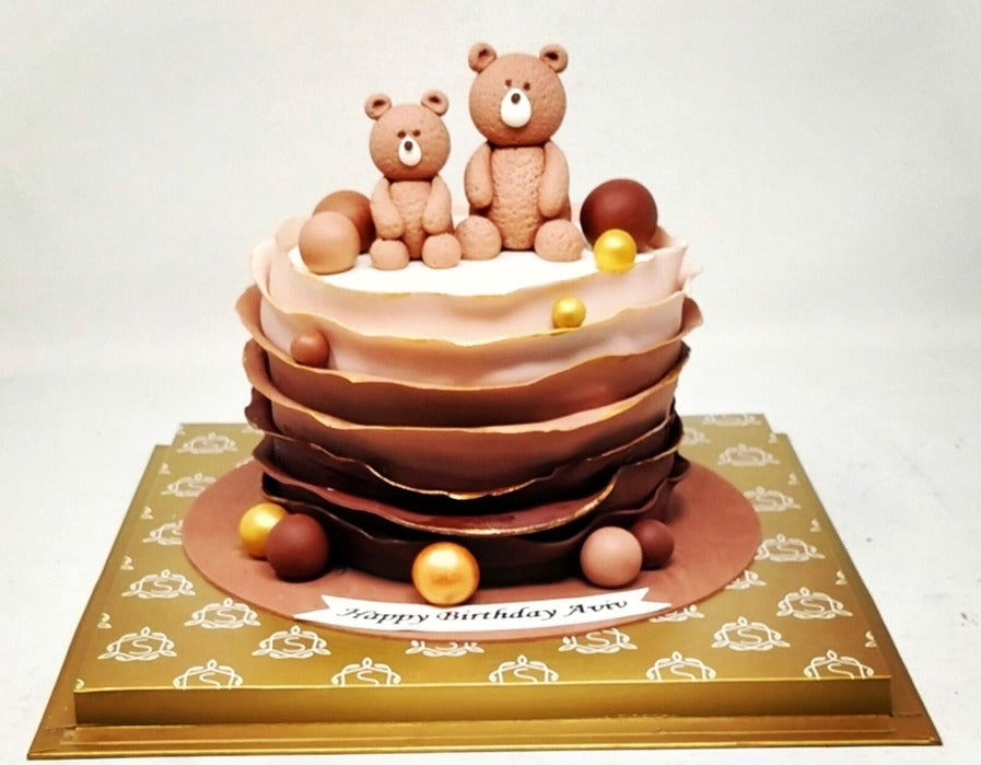 Brown Teddy bear Cake - Smoor