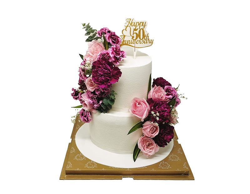 Blooming Anniversary Cake