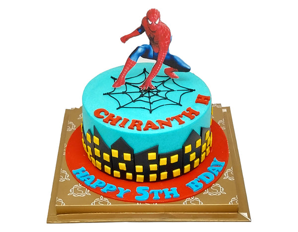 3D Spider-Man theme cake 3 kg chocolate