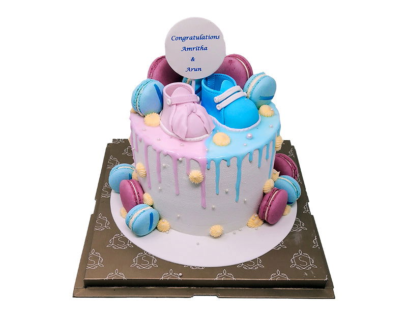 Macron Baby Shower Cake - Smoor