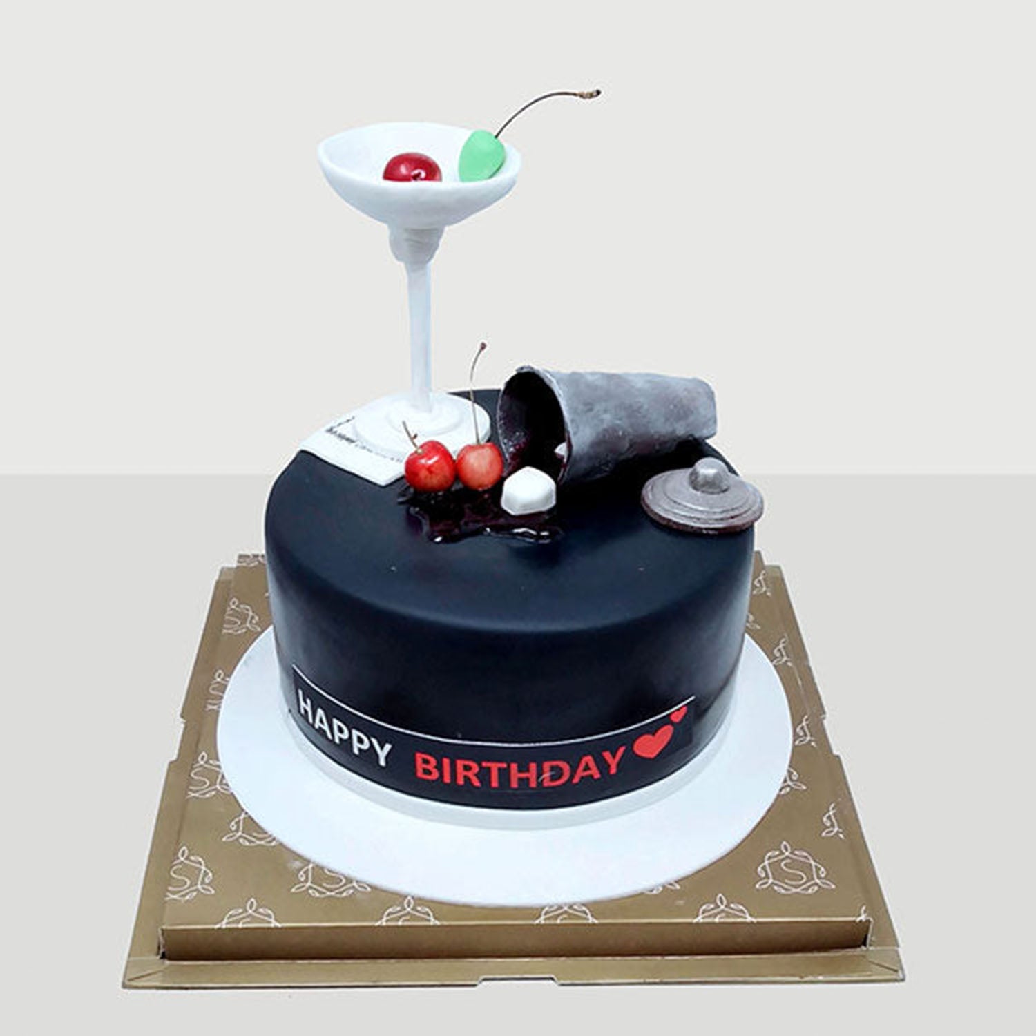 Wine & Cherry Theme Cake