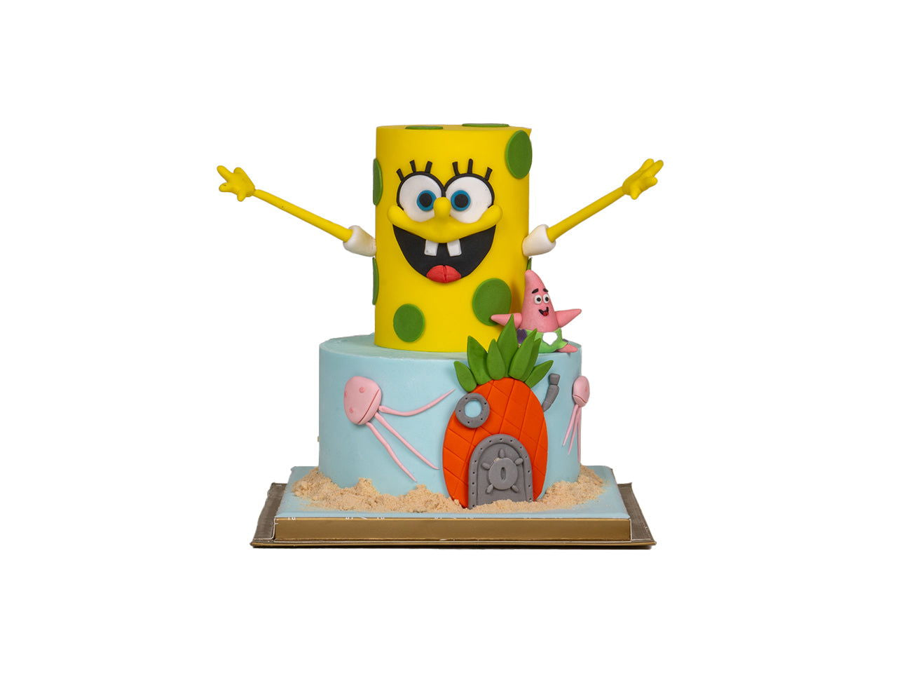 SpongeBob-themed tiered cake - Smoor