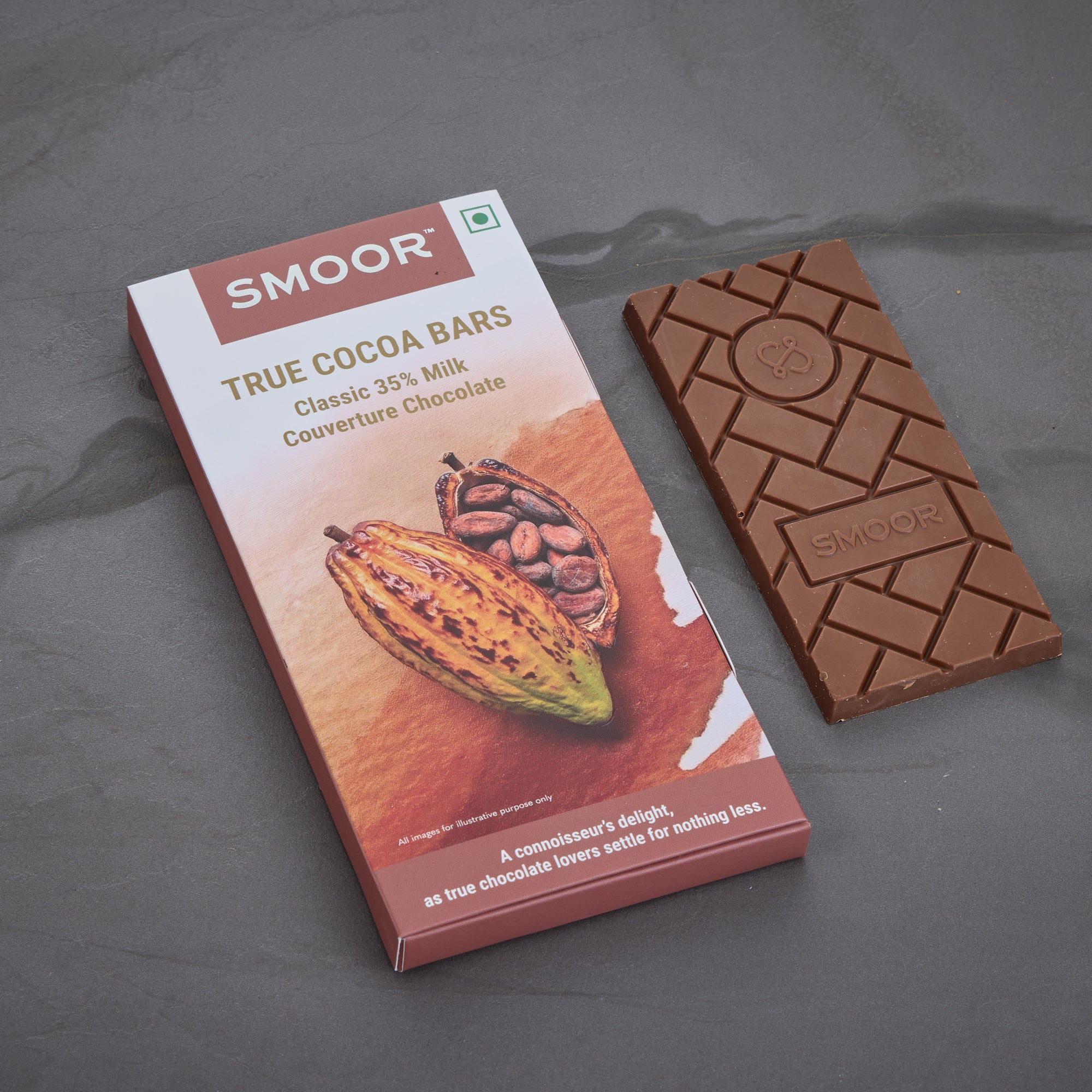 True Cocoa Bars Classic 35% Milk Couverture Chocolate