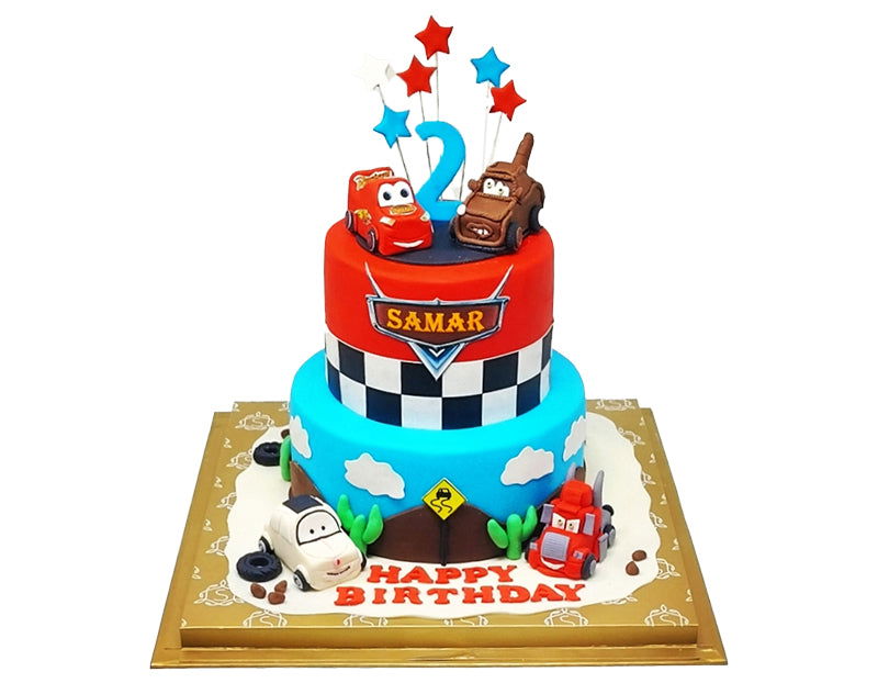 Two Tier Cars Cake - Smoor