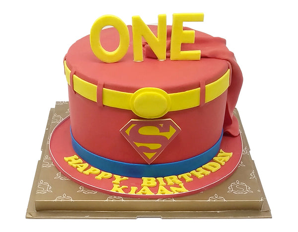 Superman Logo Cream Cake - Dough and Cream