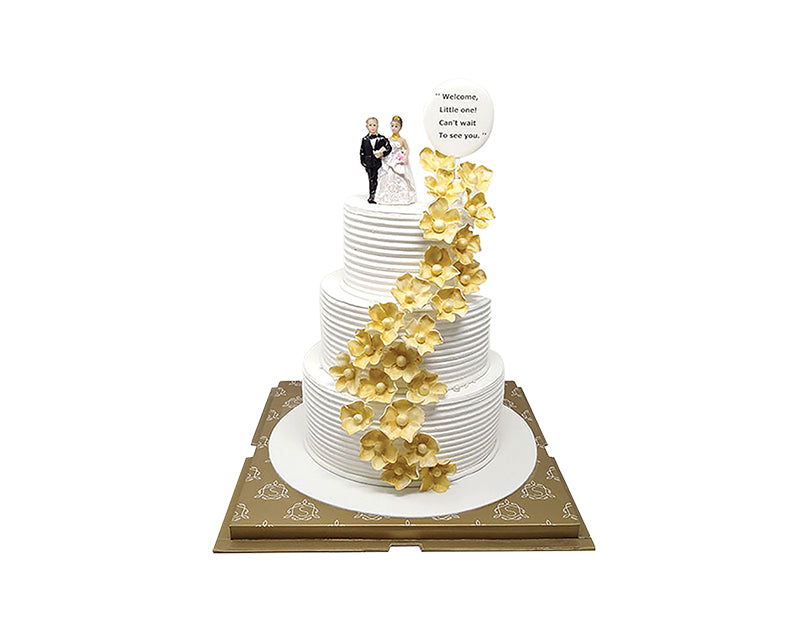 Floral 3 tier Wedding cake