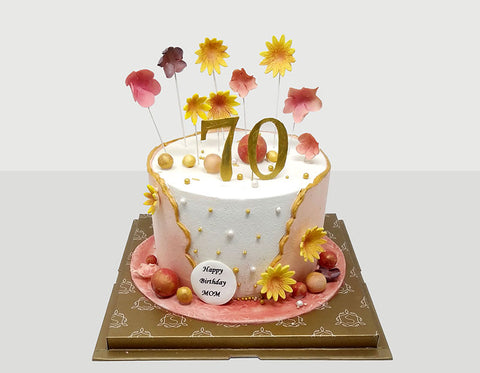 70 th Flower Cake